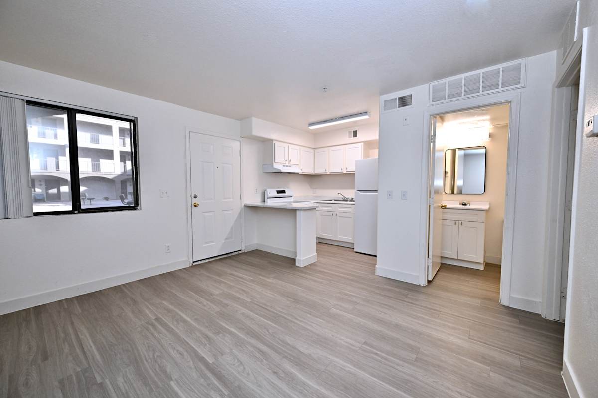 Apartment kitchen — representative home at Sunrise Vista.
