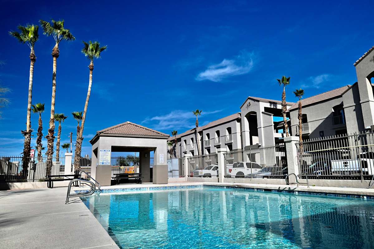 Pool and poolside area at Sunrise Vista.