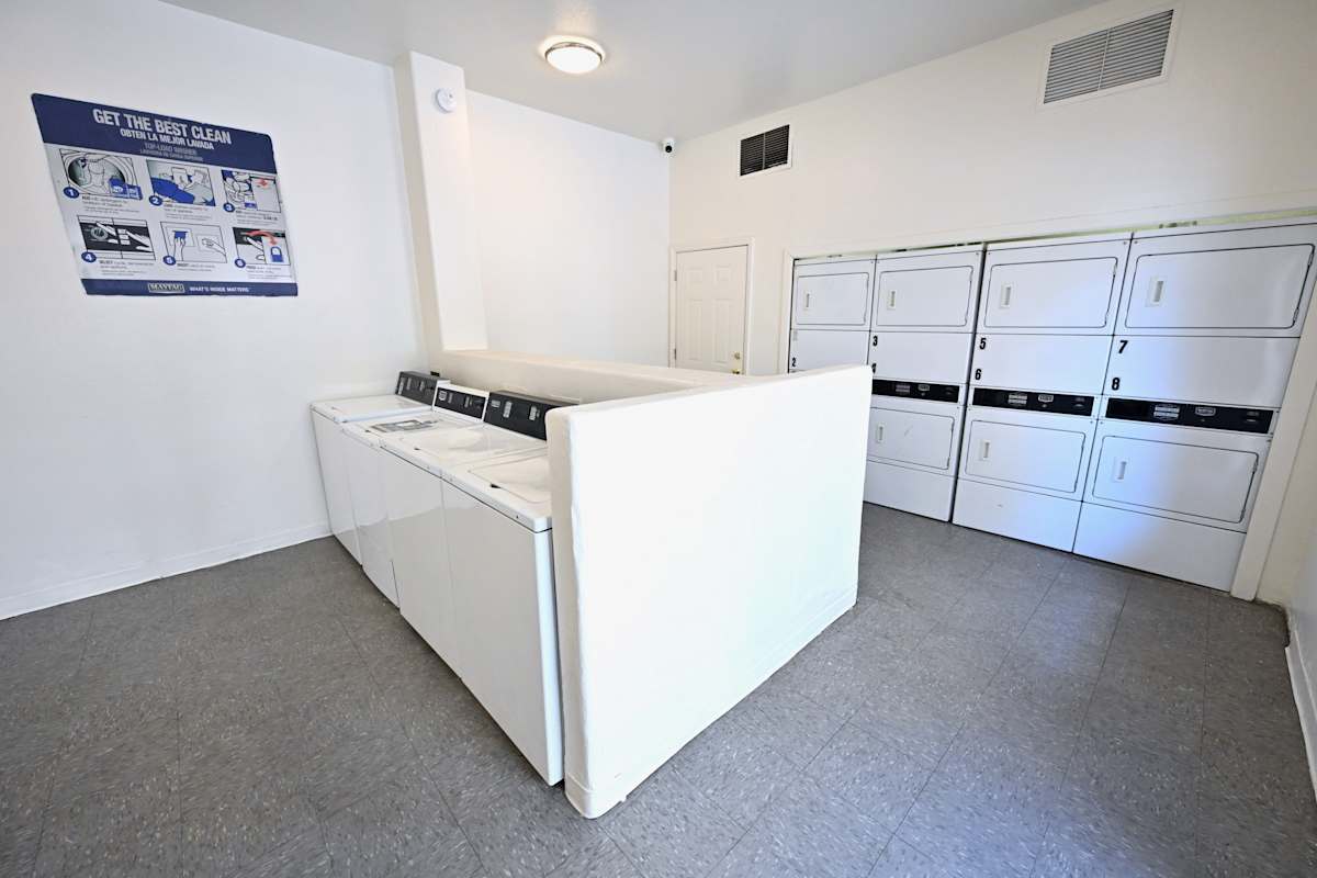 Shared laundry room at Sunrise Vista.