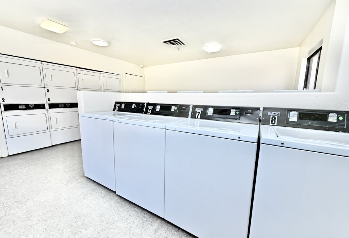 Shared laundry room at Sunrise Vista.