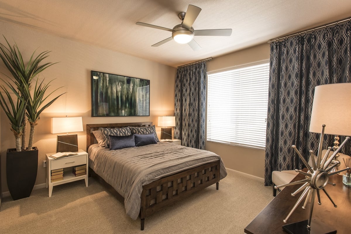 Furnished bedroom at 56 North.