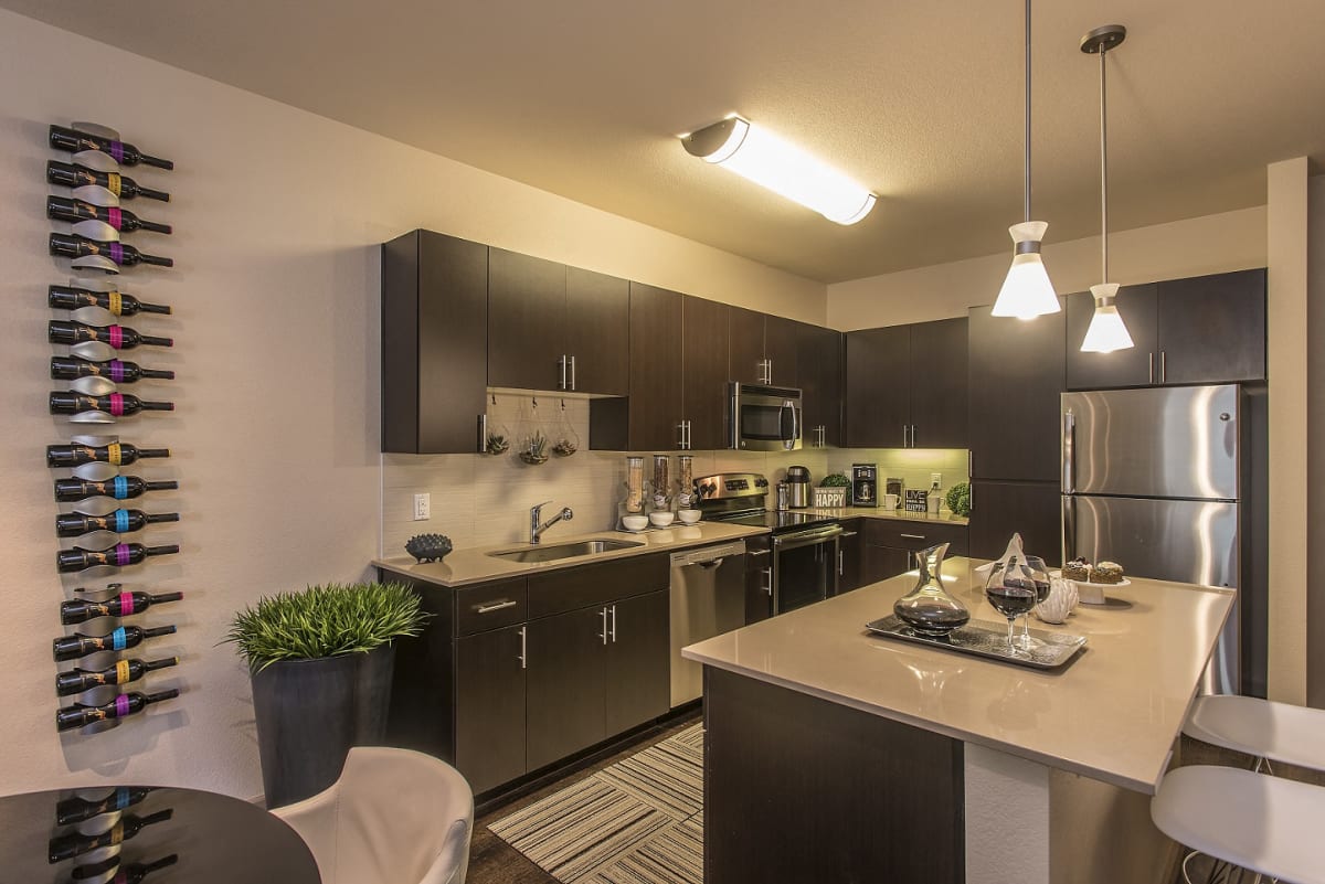Furnished kitchen at 56 North.