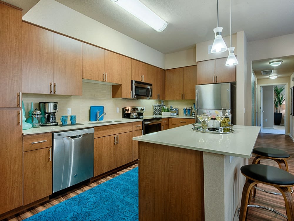 Furnished kitchen at 56 North.