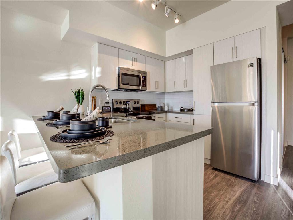 Apartment kitchen at Circa Central Avenue.