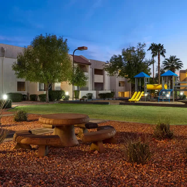 Shared outdoor space at The Place at Wickertree.