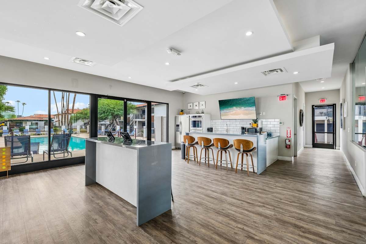 Clubhouse kitchen at Ember at North Phoenix.