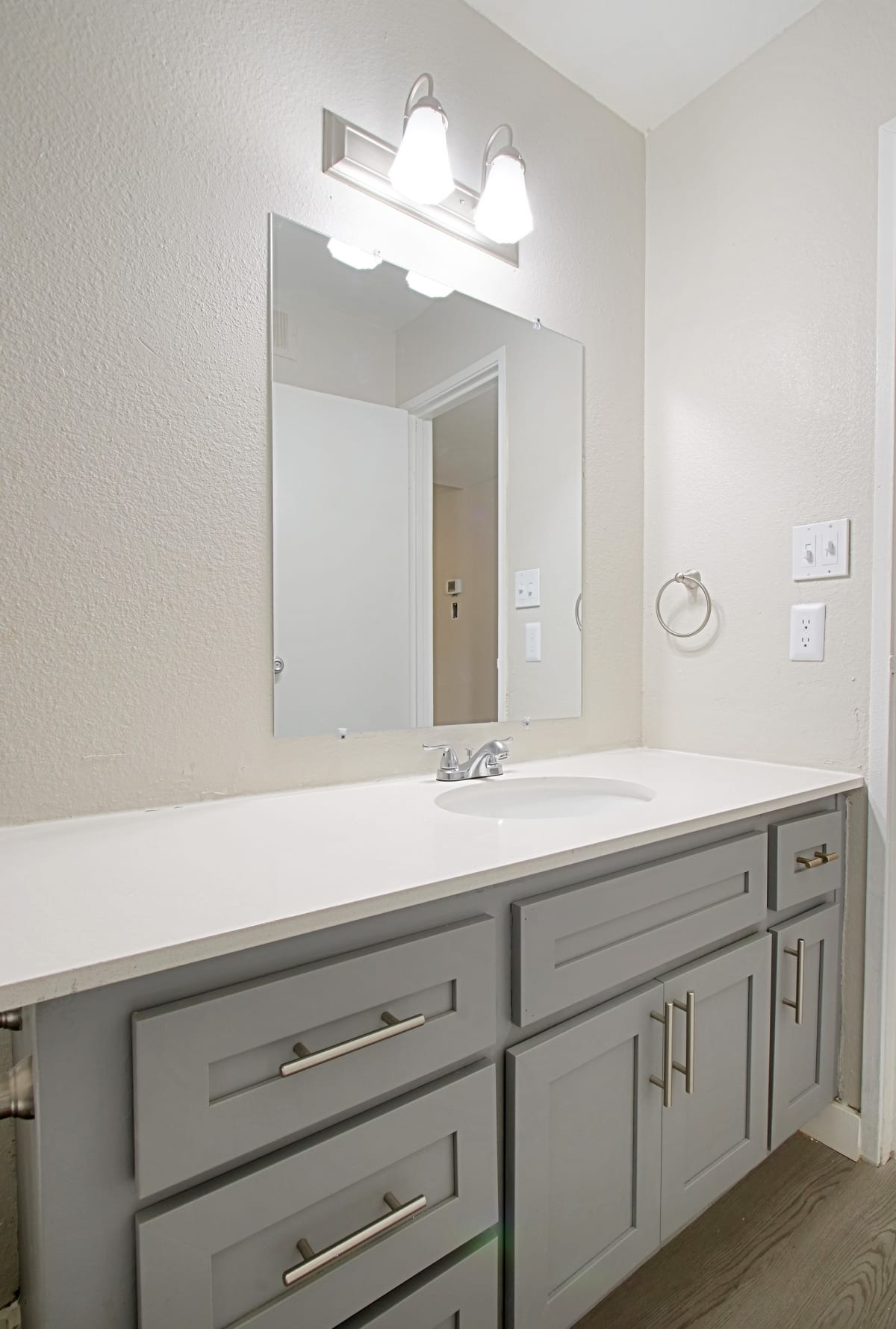 Apartment bathroom — representative home at Nightingale on 25th.