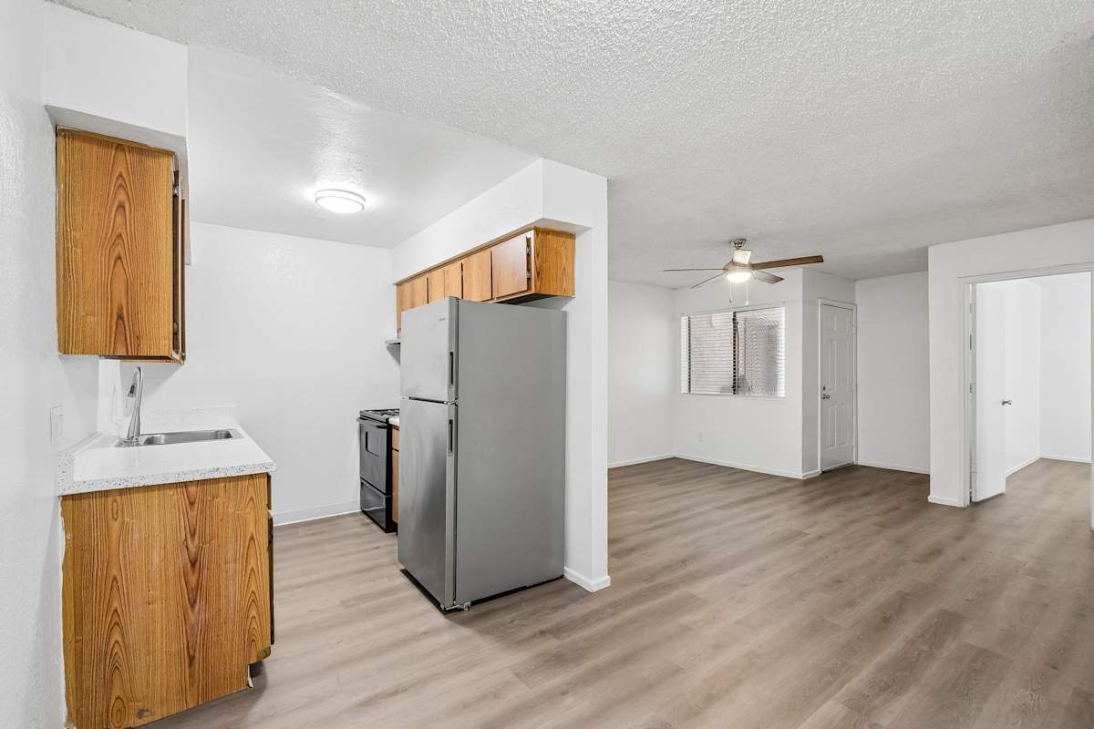 Apartment kitchen — representative home at Ember at North Phoenix.