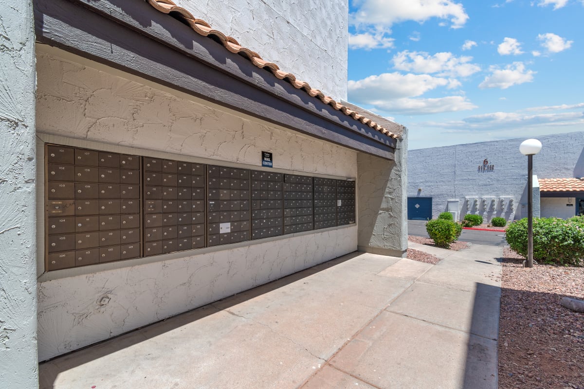 Resident mailboxes at The Selene.