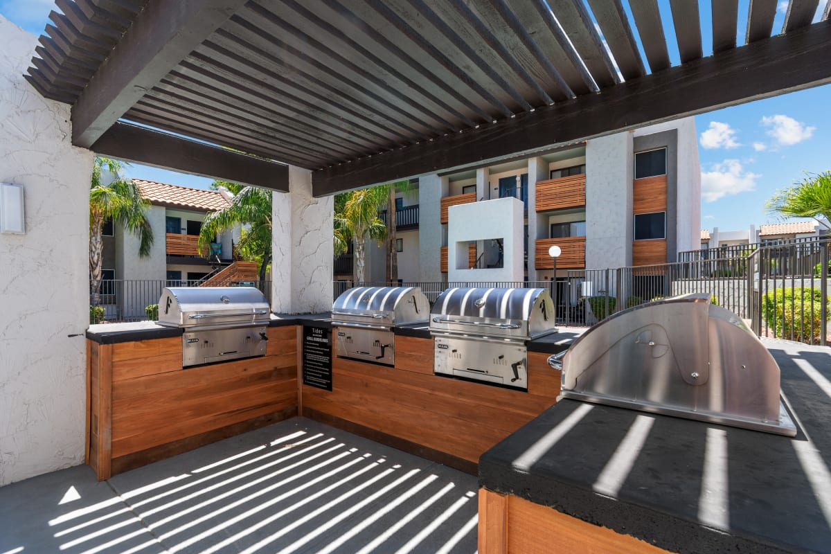 Outdoor grills at The Selene.