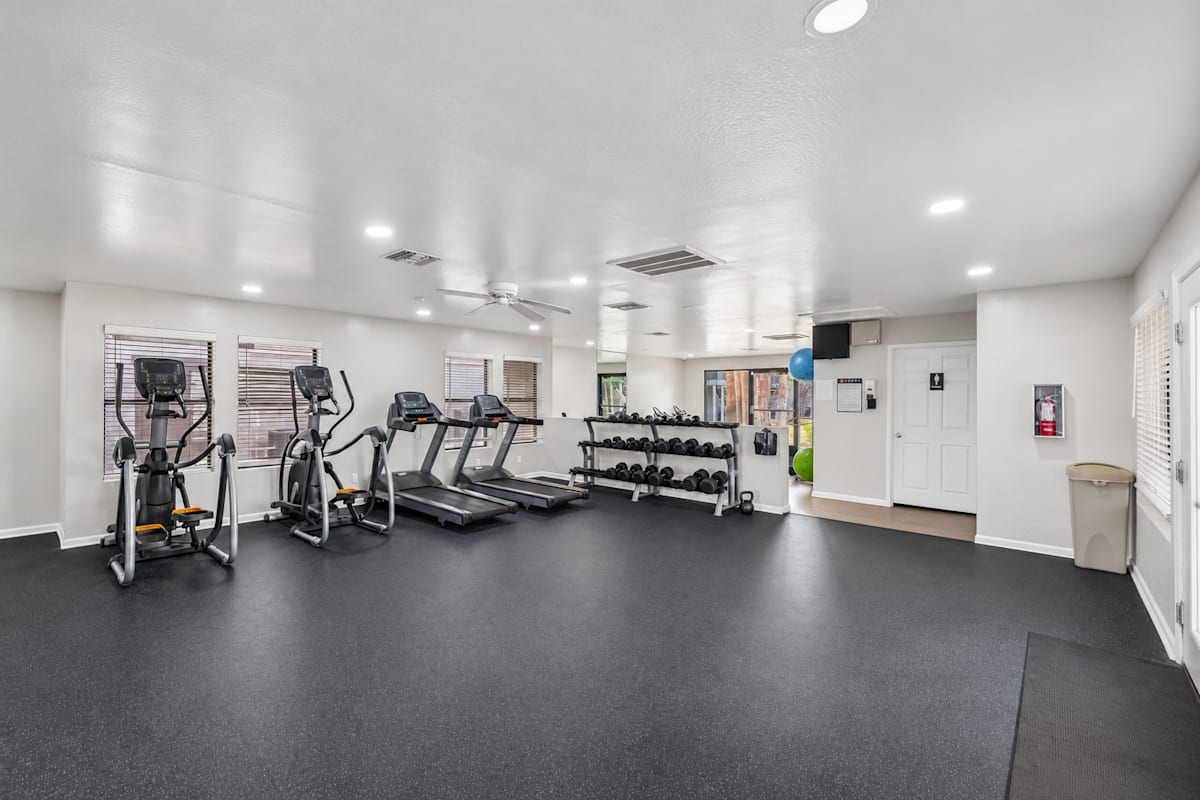 Fitness room at Ember at North Phoenix.