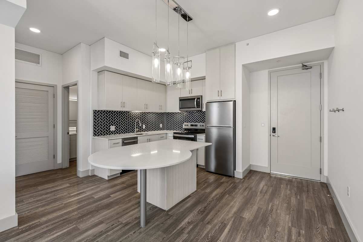 Apartment kitchen at Derby.