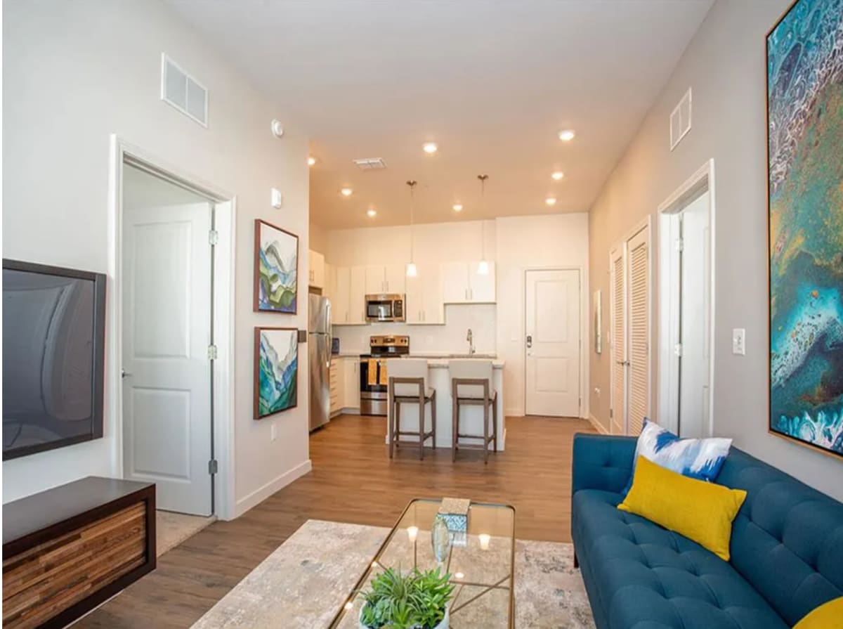 Open living room and kitchen at 10X Tarpon Springs