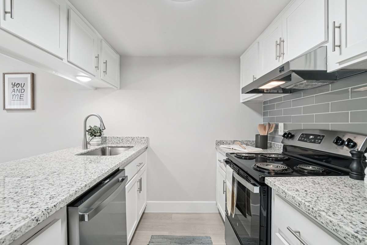 Apartment kitchen — representative home at Ardella on 28th.