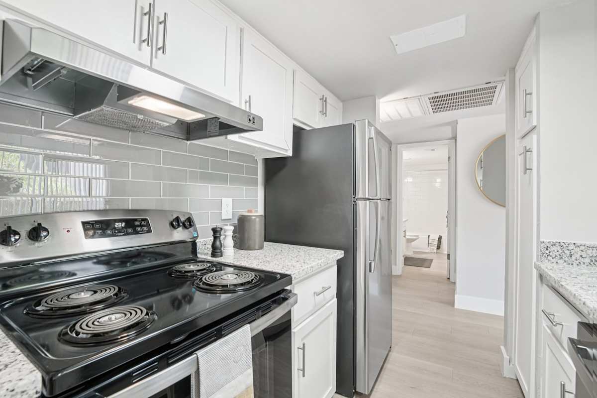 Apartment kitchen — representative home at Ardella on 28th.