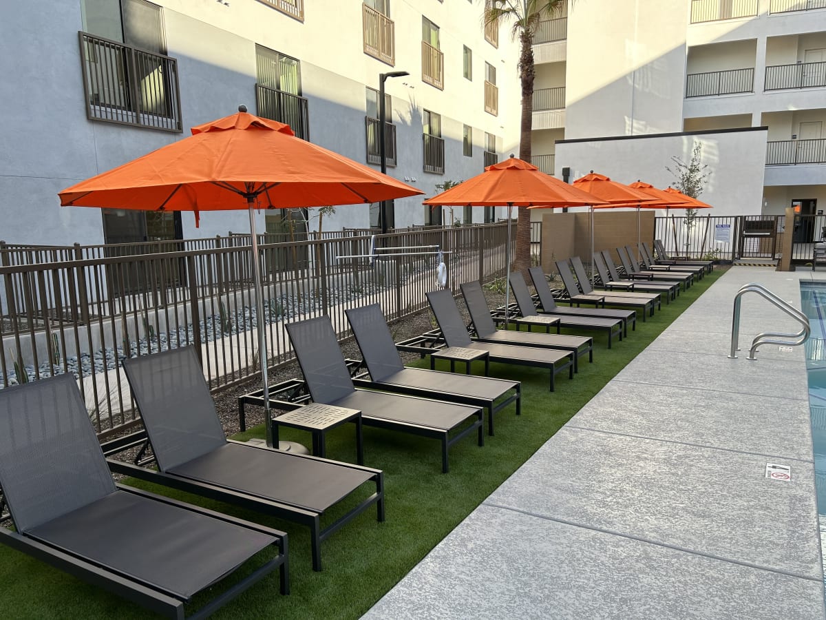Pool and poolside area at VB on 12th.
