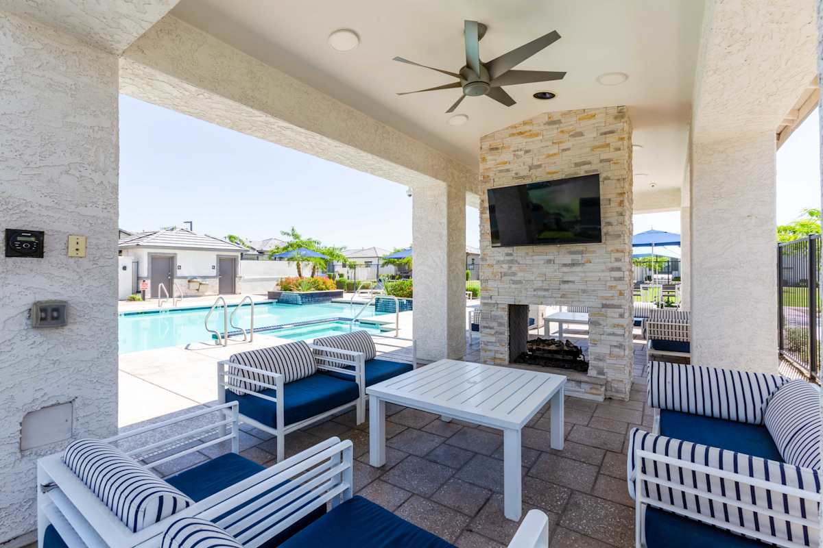 Covered patio at The Crofton.