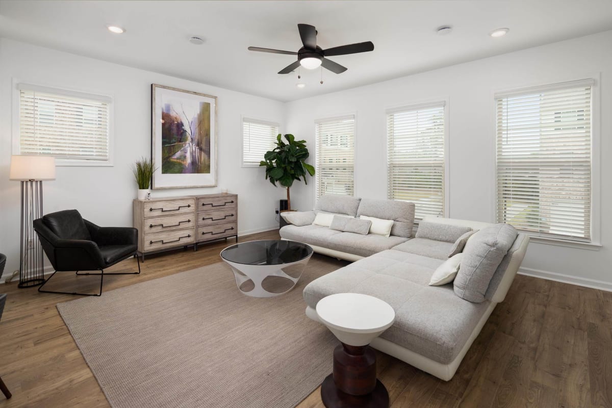 Waverly Village living room with large window - Lawrenceville, GA