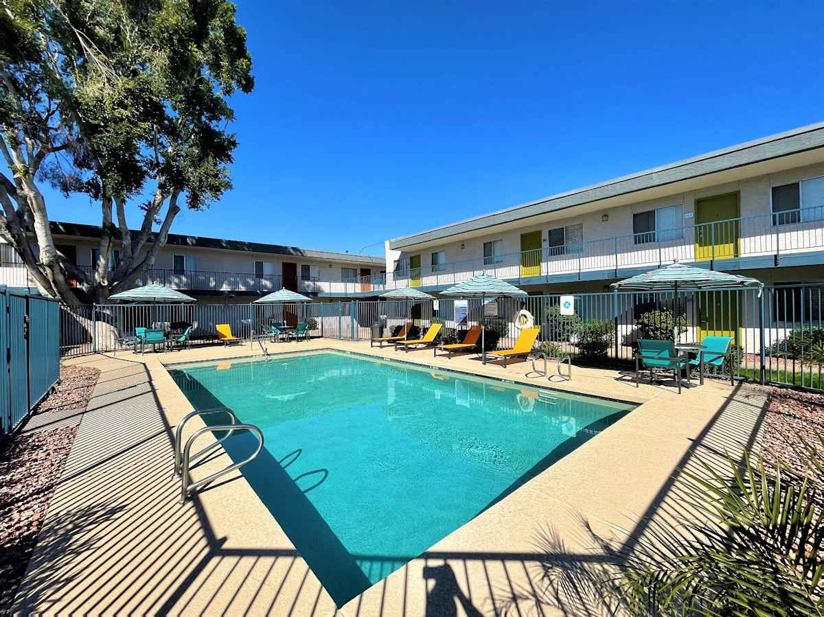 Pool and poolside area at The Valencia.