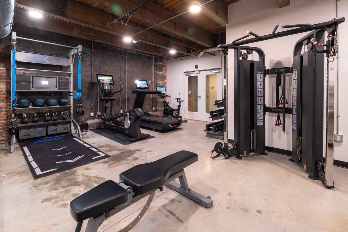 99 Front Apartments fitness center - Memphis, TN