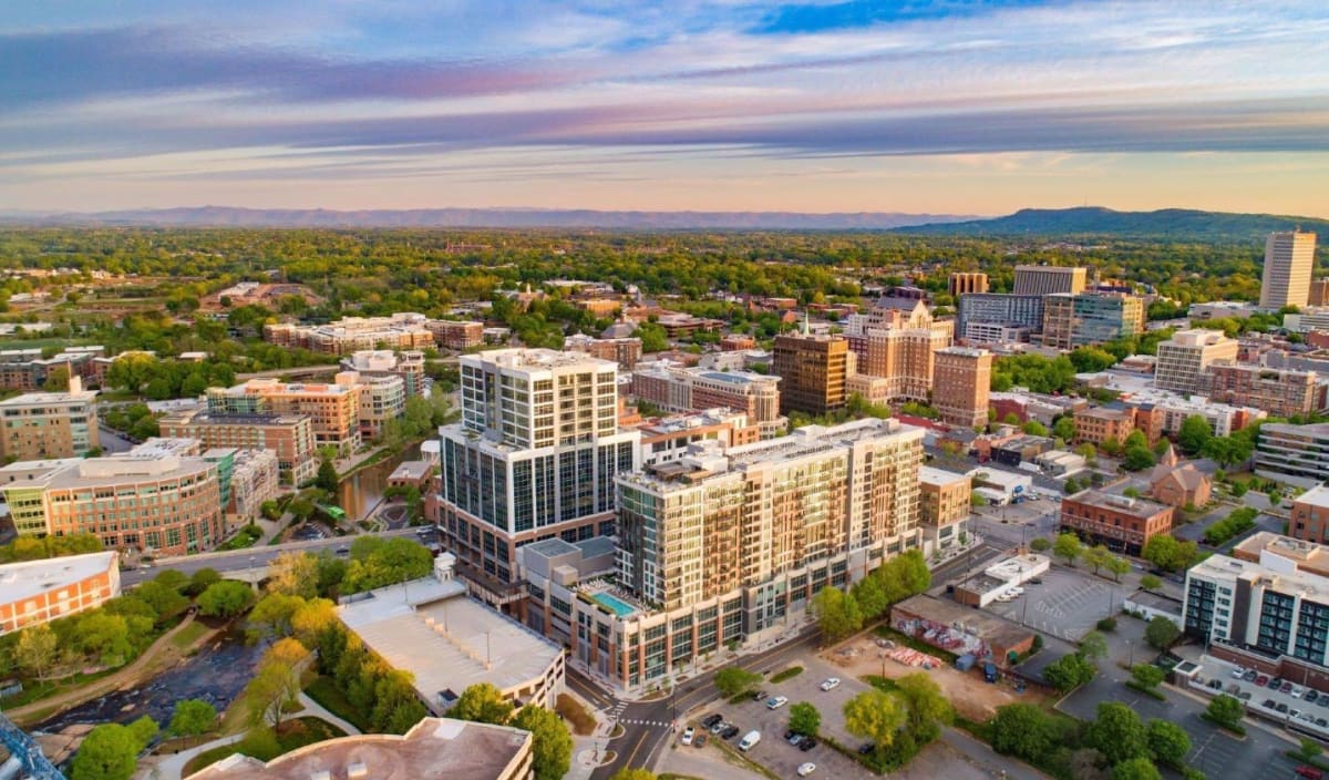 Deca Camperdown Apartments aerial view - Greenville, SC