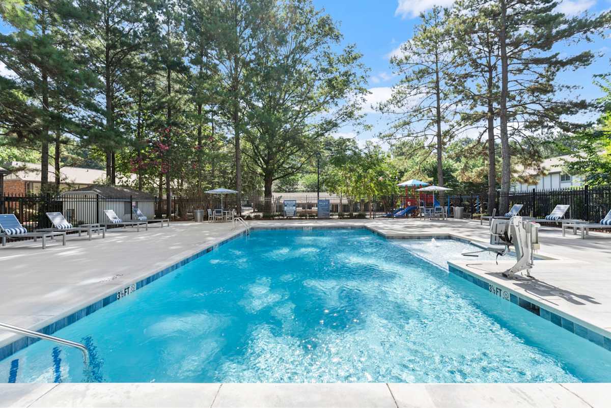 Arbors at Smyrna pool deck long view - Smyrna, GA