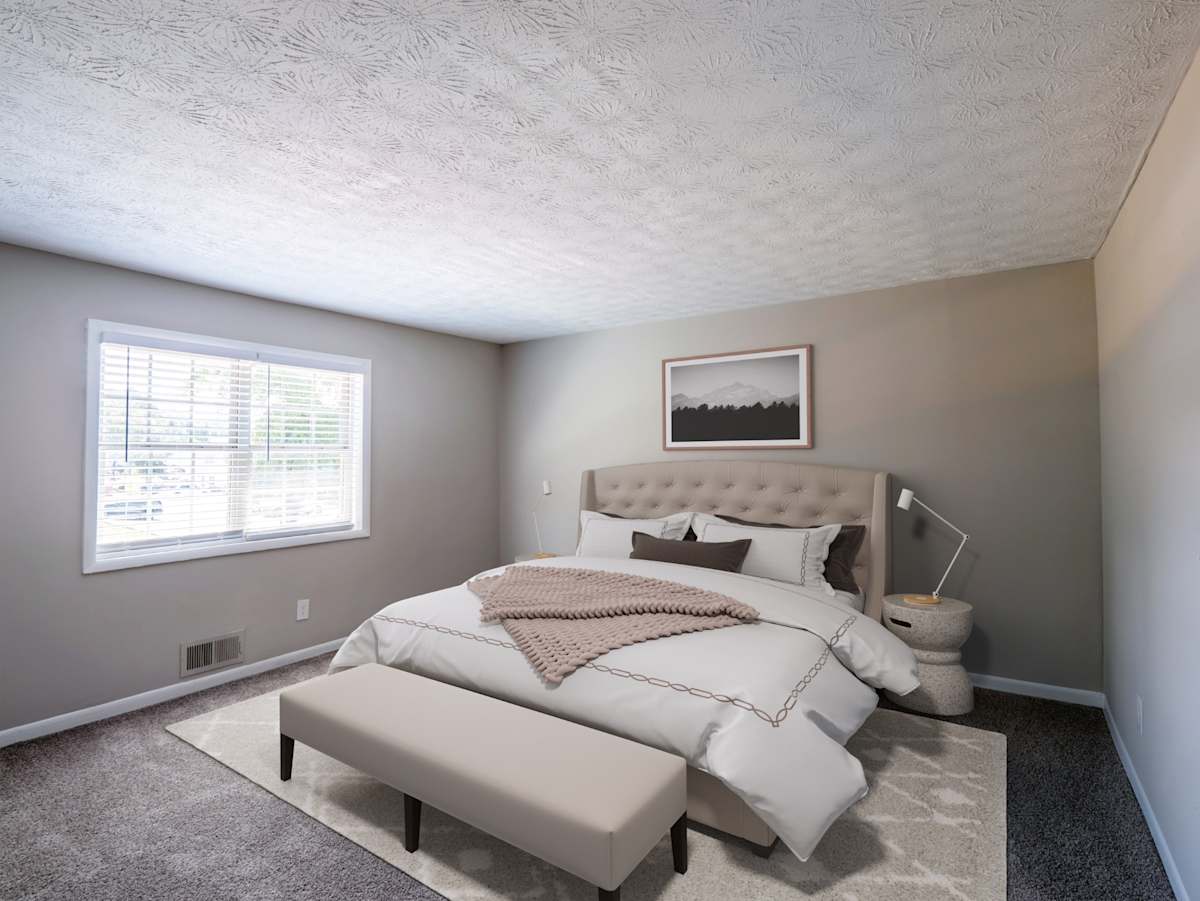 Dunwoody Glen bedroom with large window - Atlanta, GA