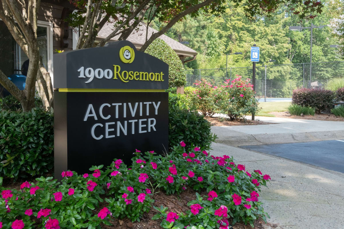 1900 Rosemont activity center sign - Roswell, GA
