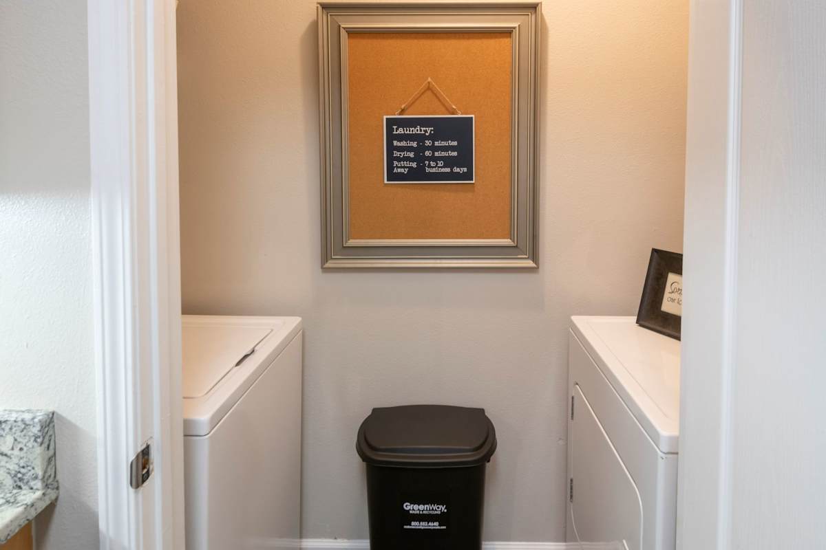 Cambridge Square in-home laundry area - Overland Park, KS