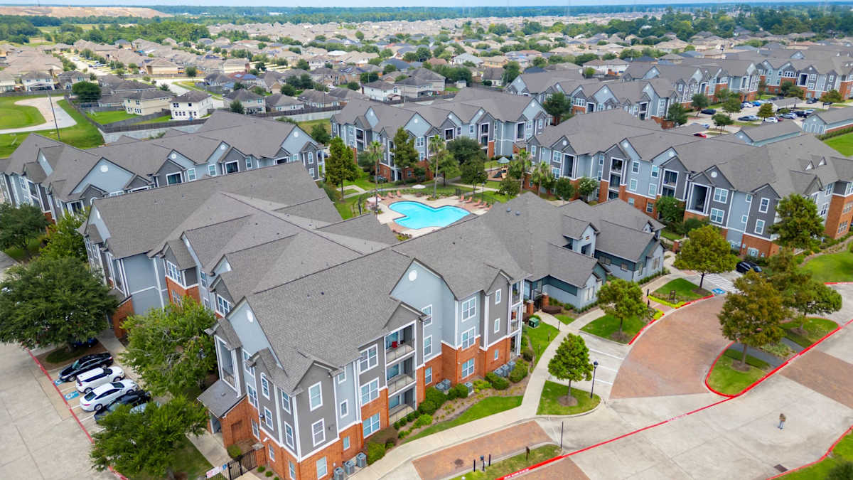 The Fenwick Apartment Homes aerial view of the community - Humble, TX