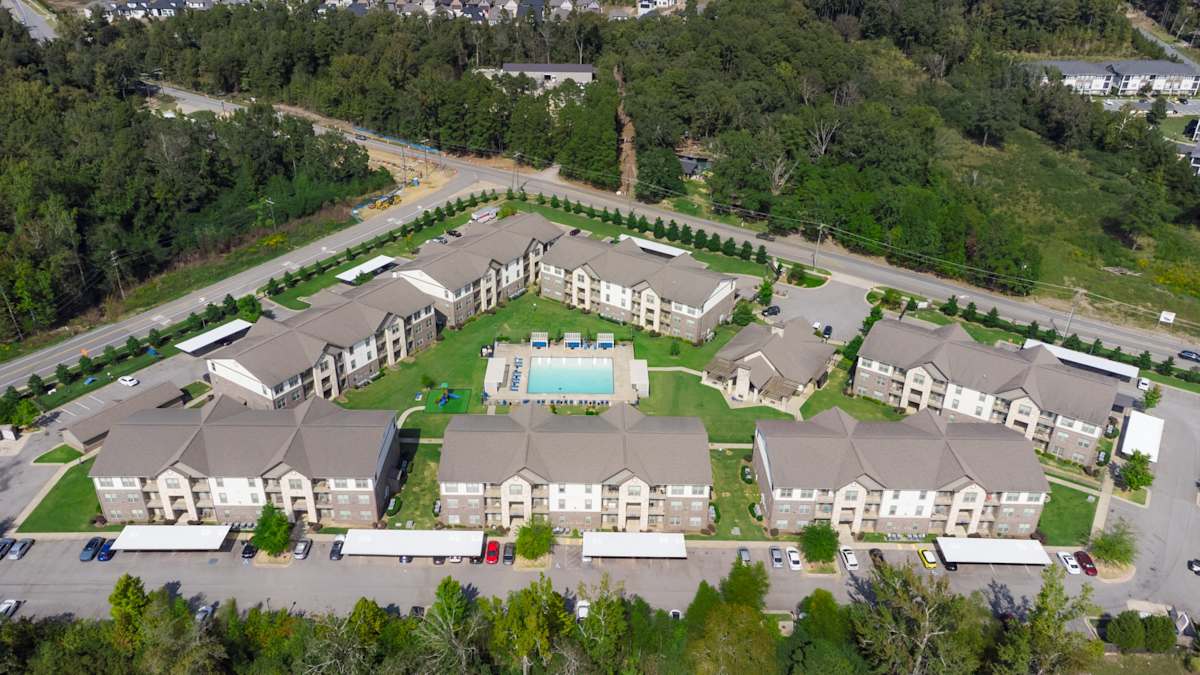 McKenzie Park Apartments drone view of community - Little Rock, AR