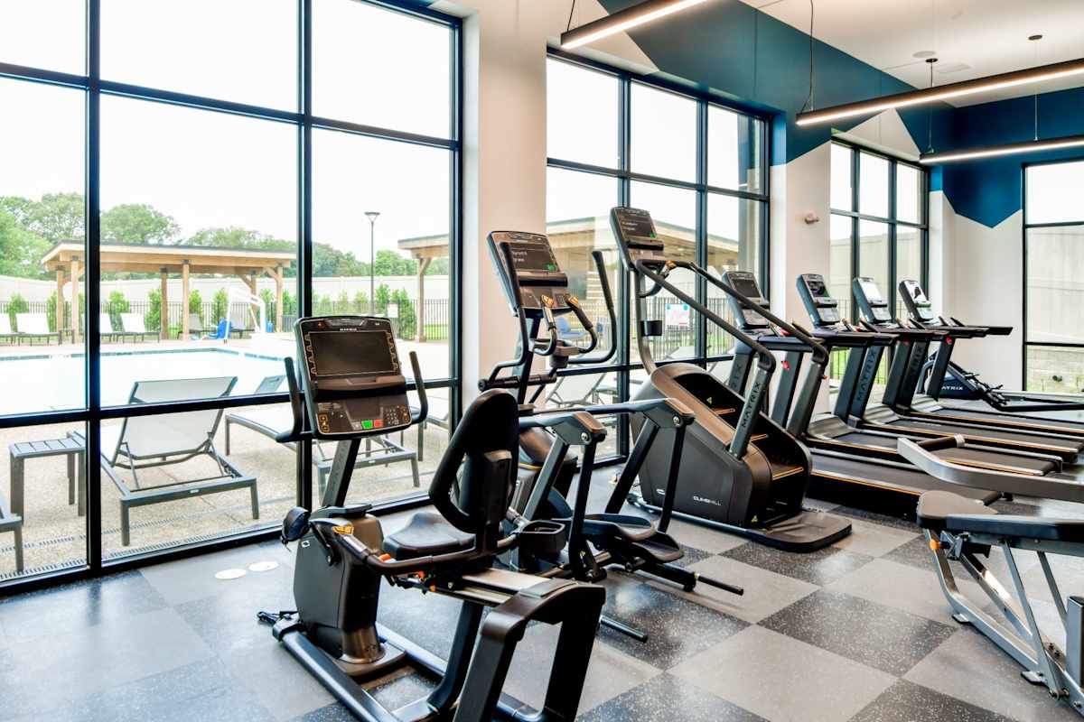 The Westerly at Union Depot treadmills in fitness center - Bartlett, TN