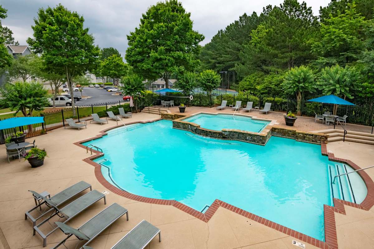 Sugarloaf Crossing pool and sundeck view - Lawrenceville, GA
