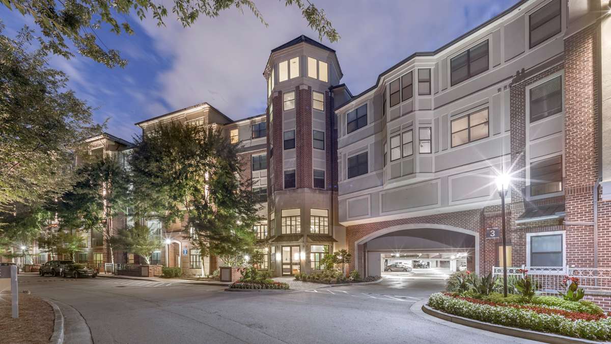 The Hendrix building exterior at night - Atlanta, GA