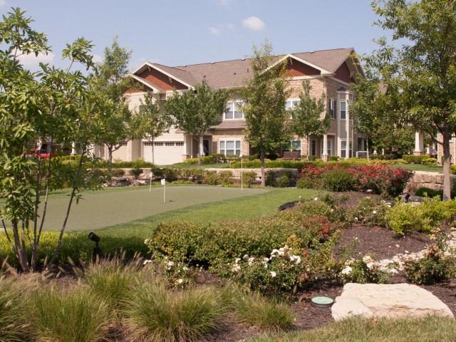 Villas at Carrington Square landscaped grounds and buildings - Overland Park, KS