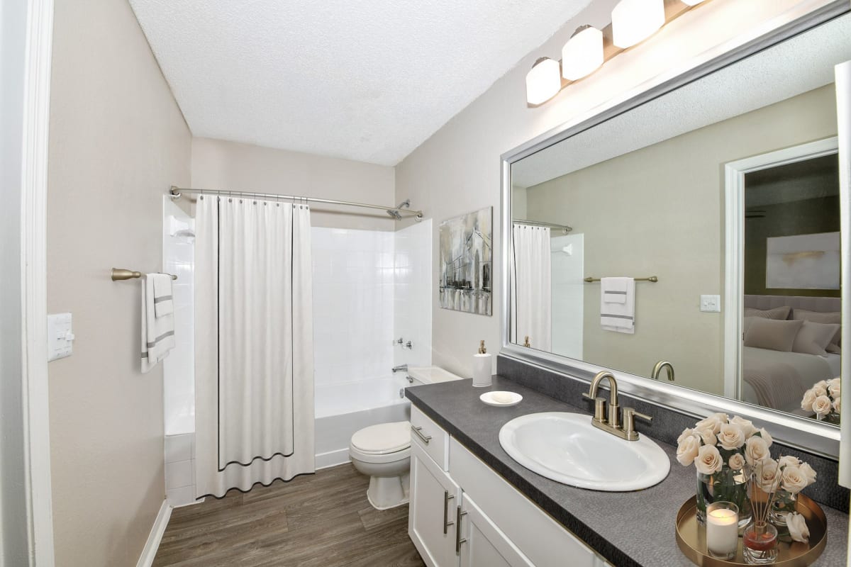 Paradise Island bathroom with updated counters - Jacksonville, FL