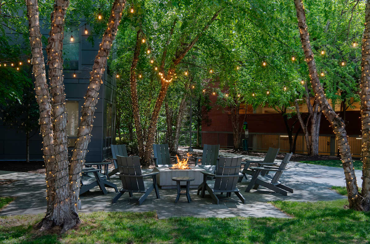 7001 Arlington at Bethesda outdoor firepit seating - Bethesda, MD