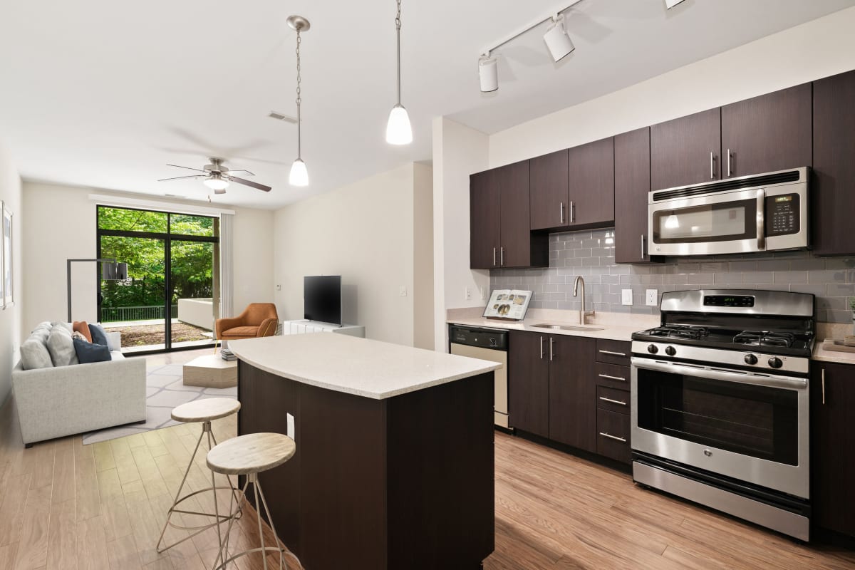 7001 Arlington at Bethesda open kitchen and living area - Bethesda, MD