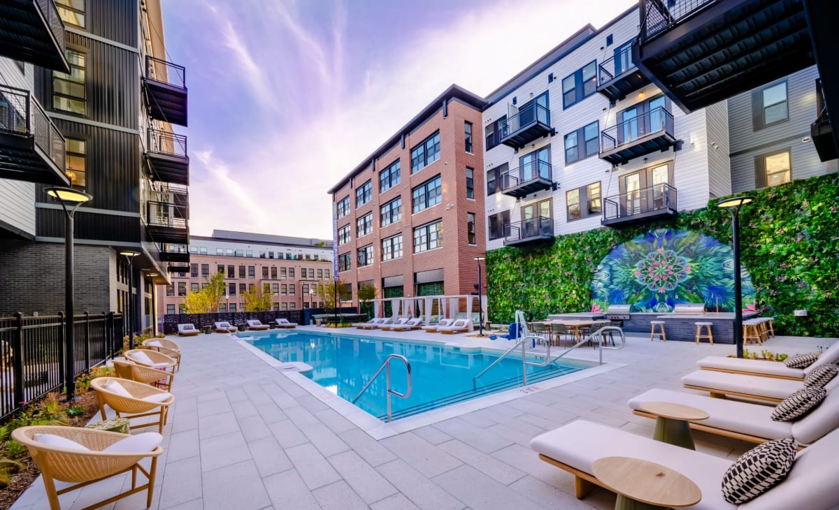 Beckert's Park outdoor pool with seating - Washington, DC