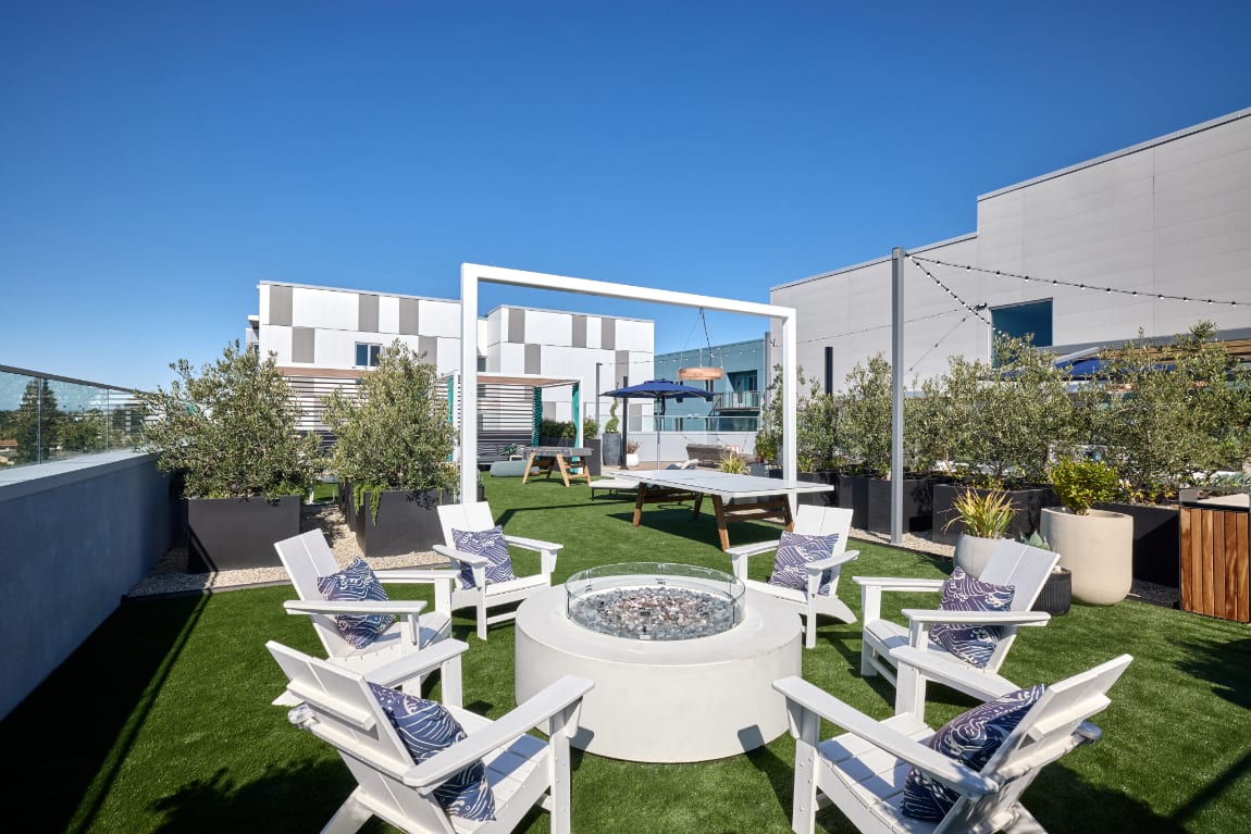 Anton Pacific rooftop fire pit area - Santa Cruz, CA