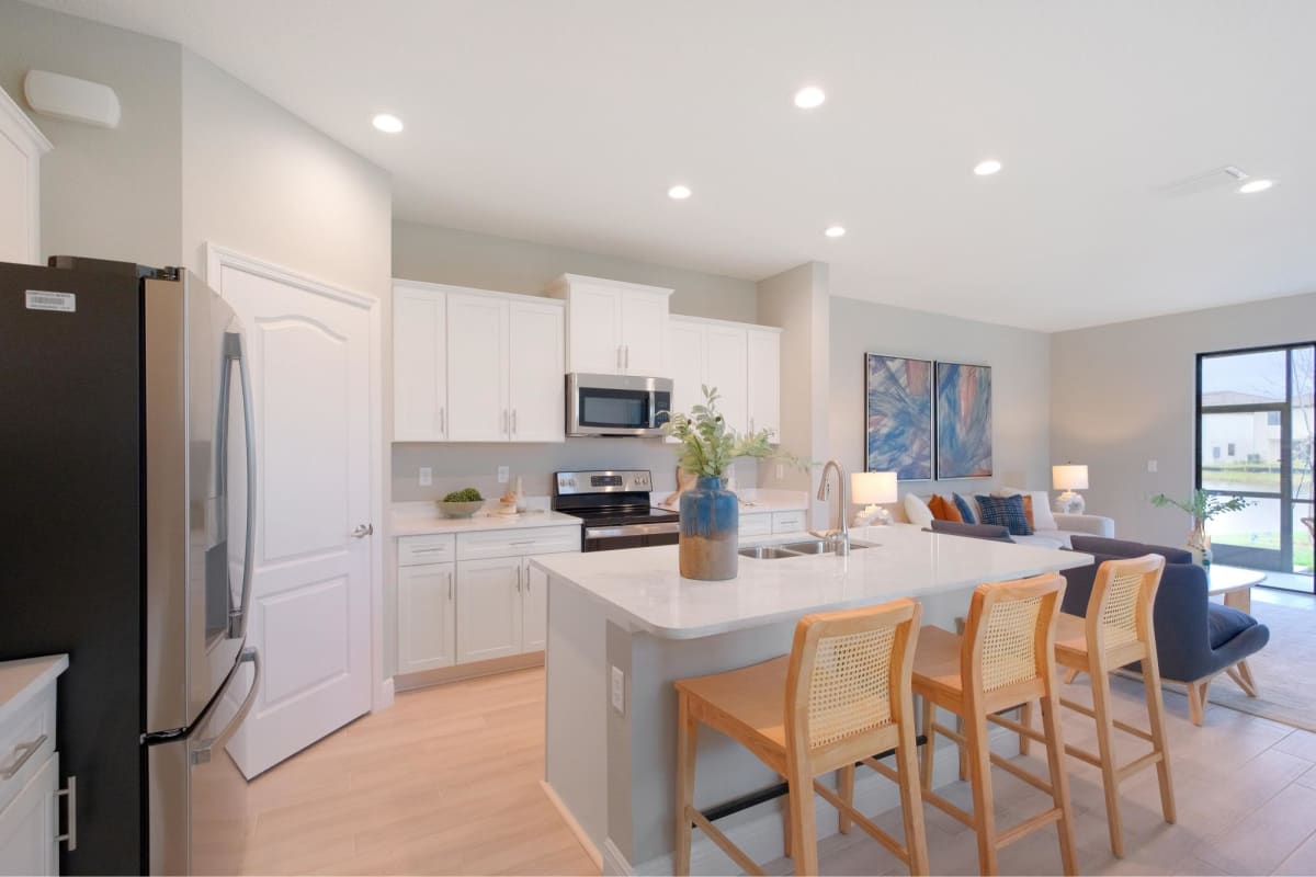 Fiore Townhomes kitchen with stainless steel appliances - Venice, FL