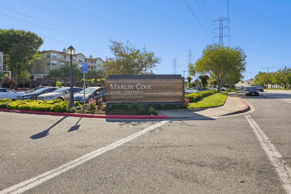 Marlin Cove Apartments entry sign - Foster City, CA