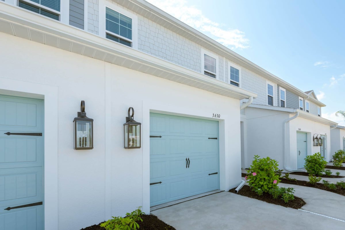 Martinique at Lakewood Ranch exterior view of garages - Lakewood Ranch, FL
