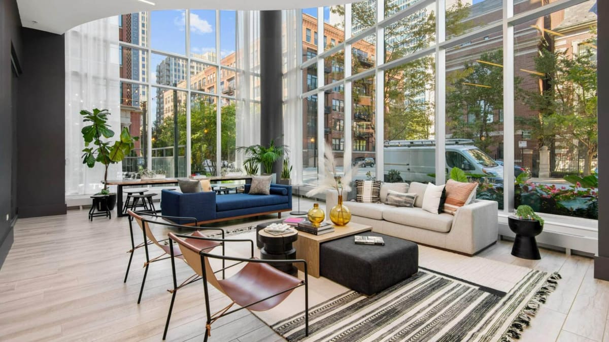 Parc Huron lobby with concierge - Chicago, IL