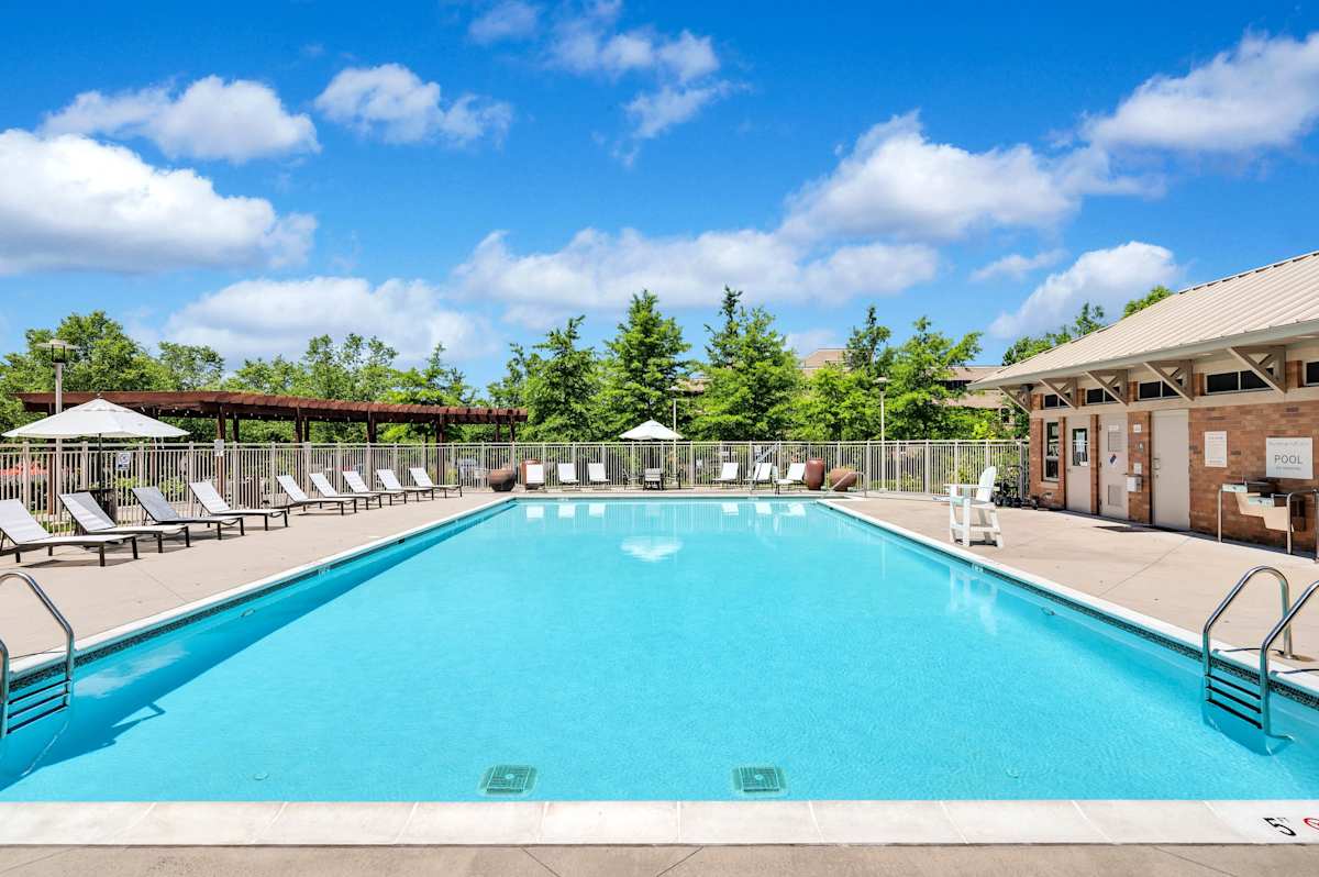 Prosperity Flats resort-style swimming pool with lounge seating - Fairfax, VA