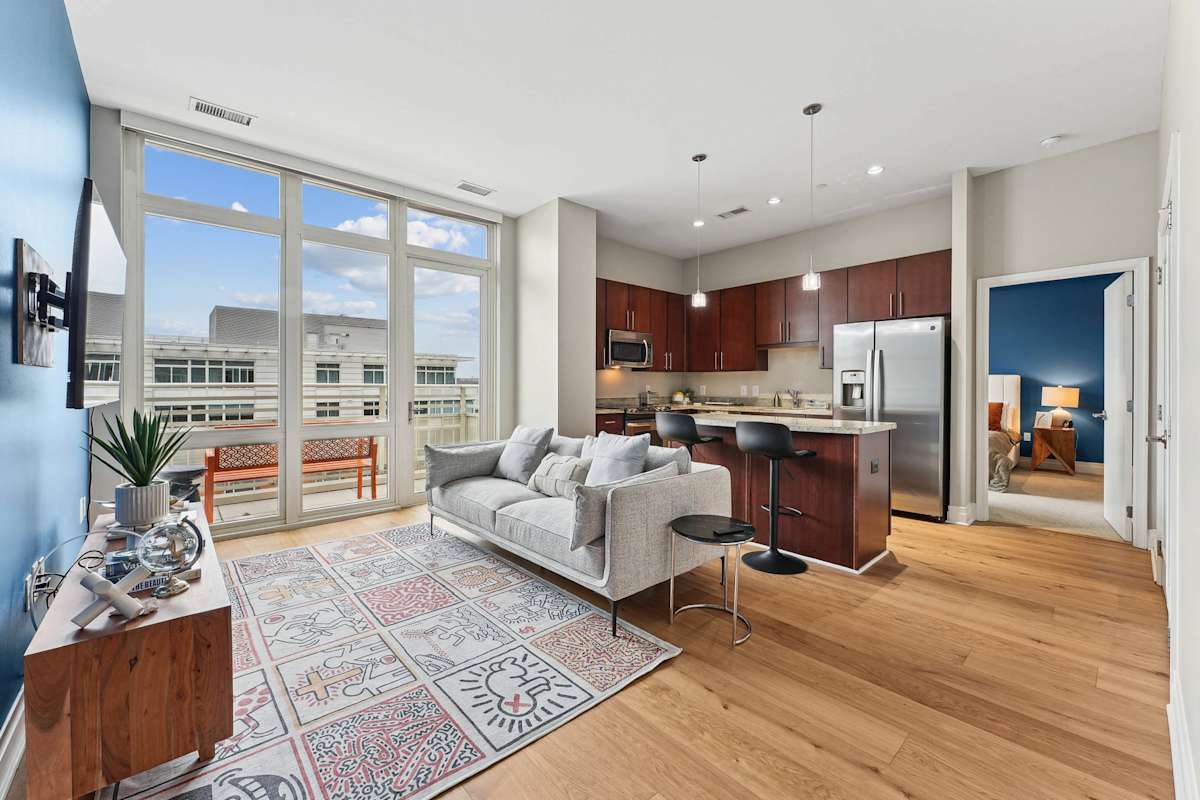 Residences on the Avenue living room - Washington, DC