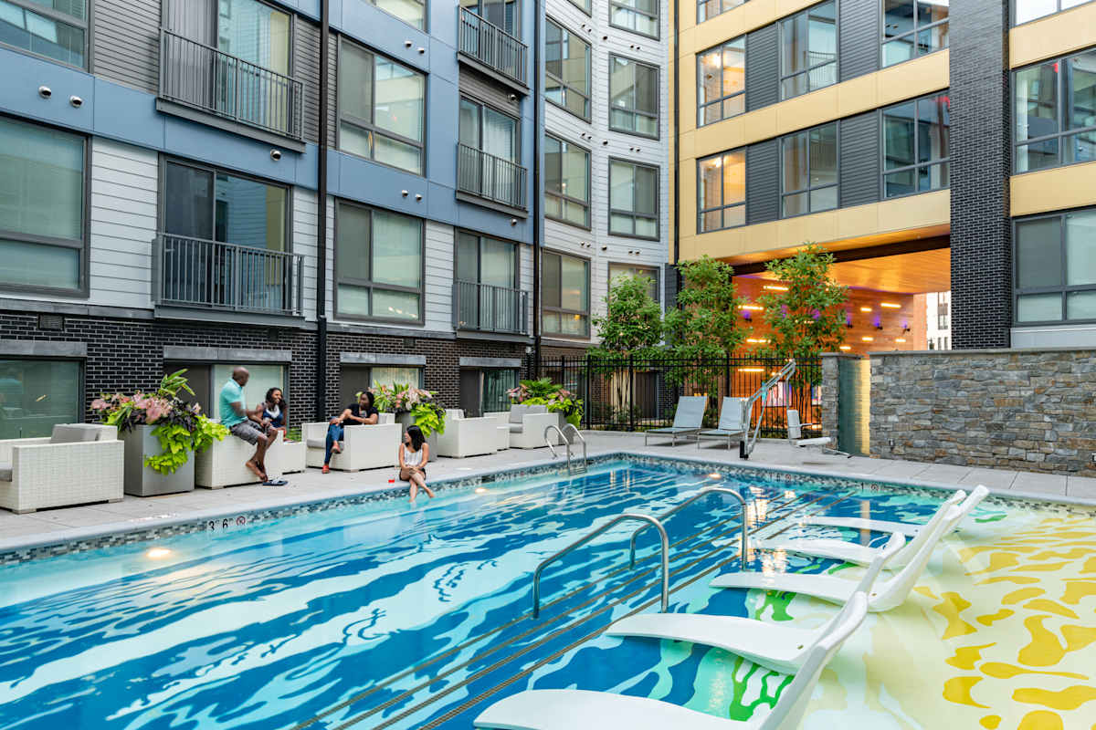 Central pool deck and sundeck - Silver Spring, MD