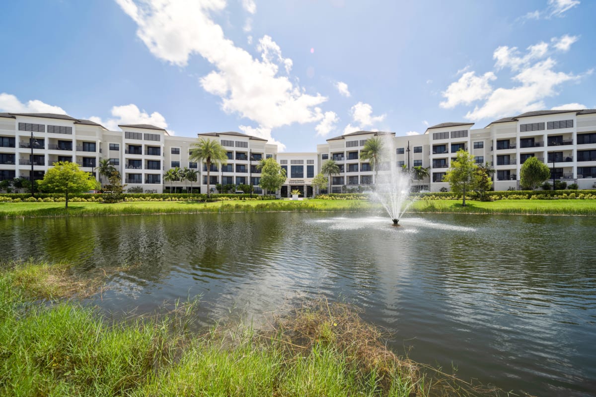 Central Gardens Grand pond near entrance - Palm Beach Gardens, FL