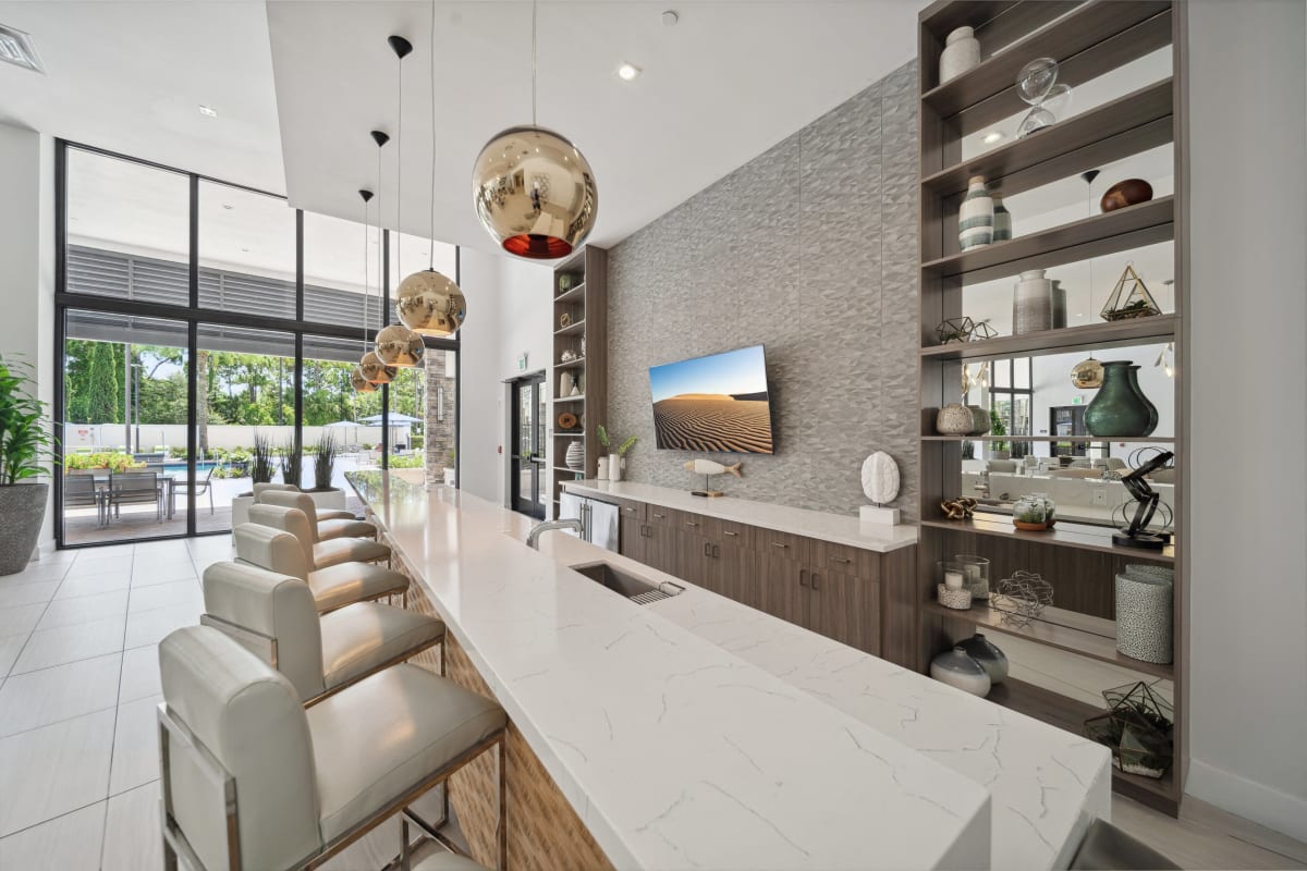 Central Gardens Grand clubhouse bar area - Palm Beach Gardens, FL