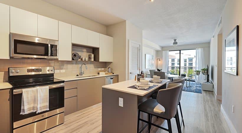 Pacifica kitchen detail in apartment home - Boynton Beach, FL
